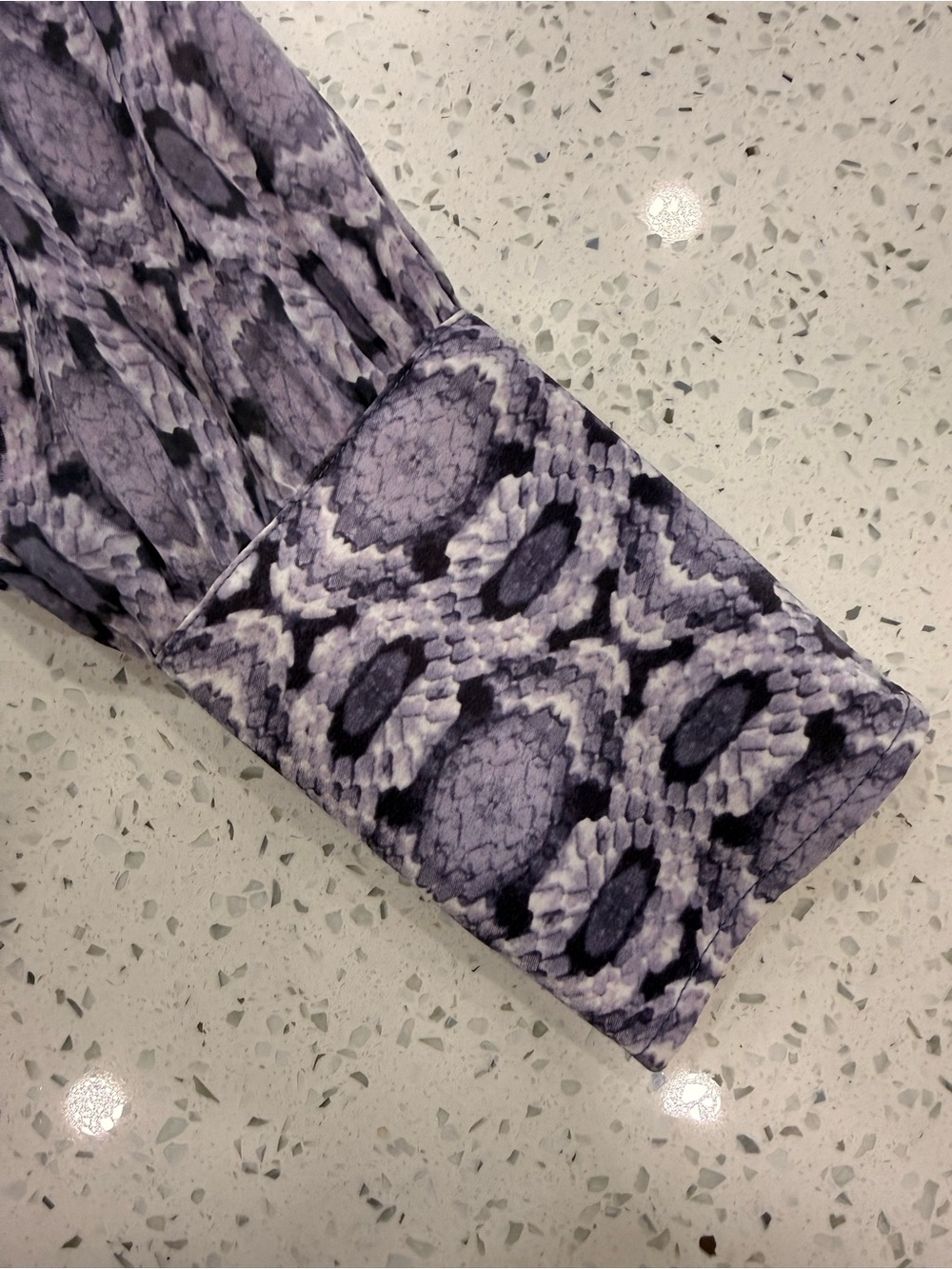 Richard Graham Lavender Snakeskin Print Blouse | Button Front | Size M - Picture 9 of 10
